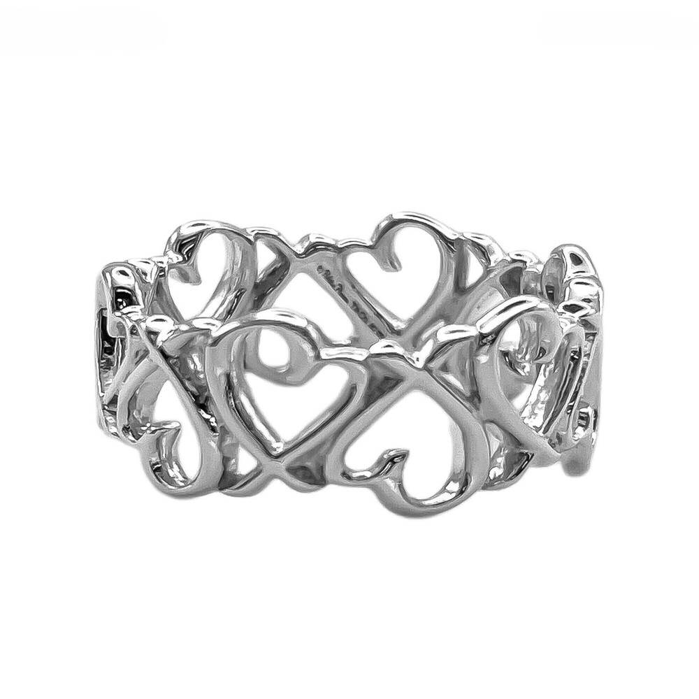 TIFFANY&Co. Tiffany Loving Heart Band Ring - Paloma Picasso, SV925 7825, Women's